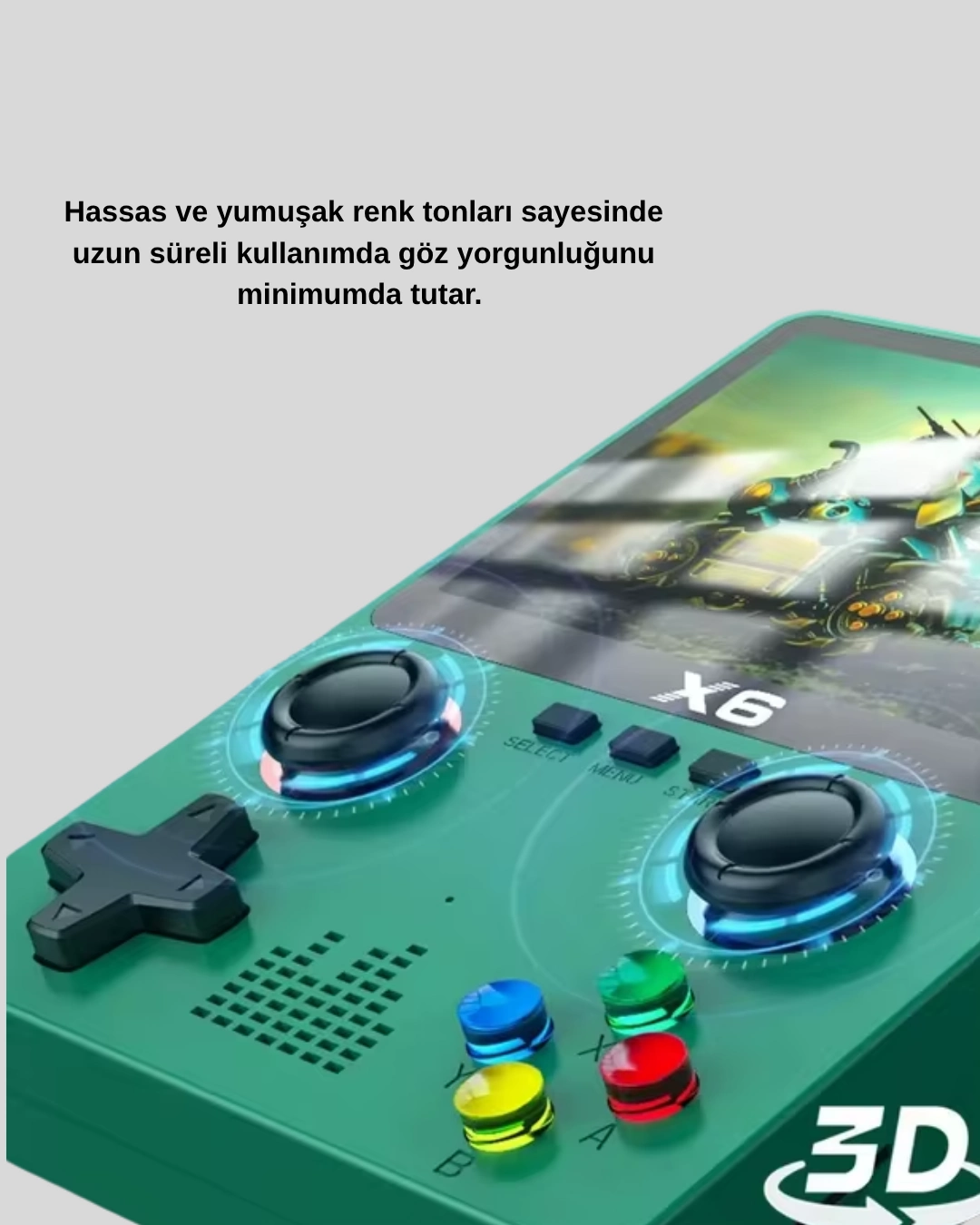 Taşınabilir Oyun Konsolu 3.5 İnç Ips Ekran Yaylı Çift Lr Tuşlu ( Lisinya )