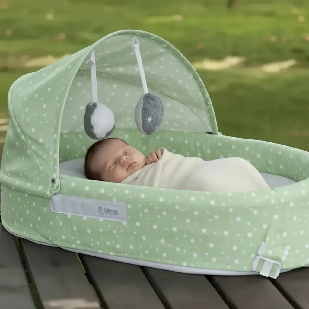 Taşınabilir Portatif Bebek Yatağı,sırt Çantasına Dönüşebilen Portatif Bebek Beşiği (yeşil) ( Lisinya ) Taşınabilir Portatif Bebek Yatağı,sırt Çantasına Dönüşebilen Portatif Bebek Beşiği (yeşil) ( Lisinya )