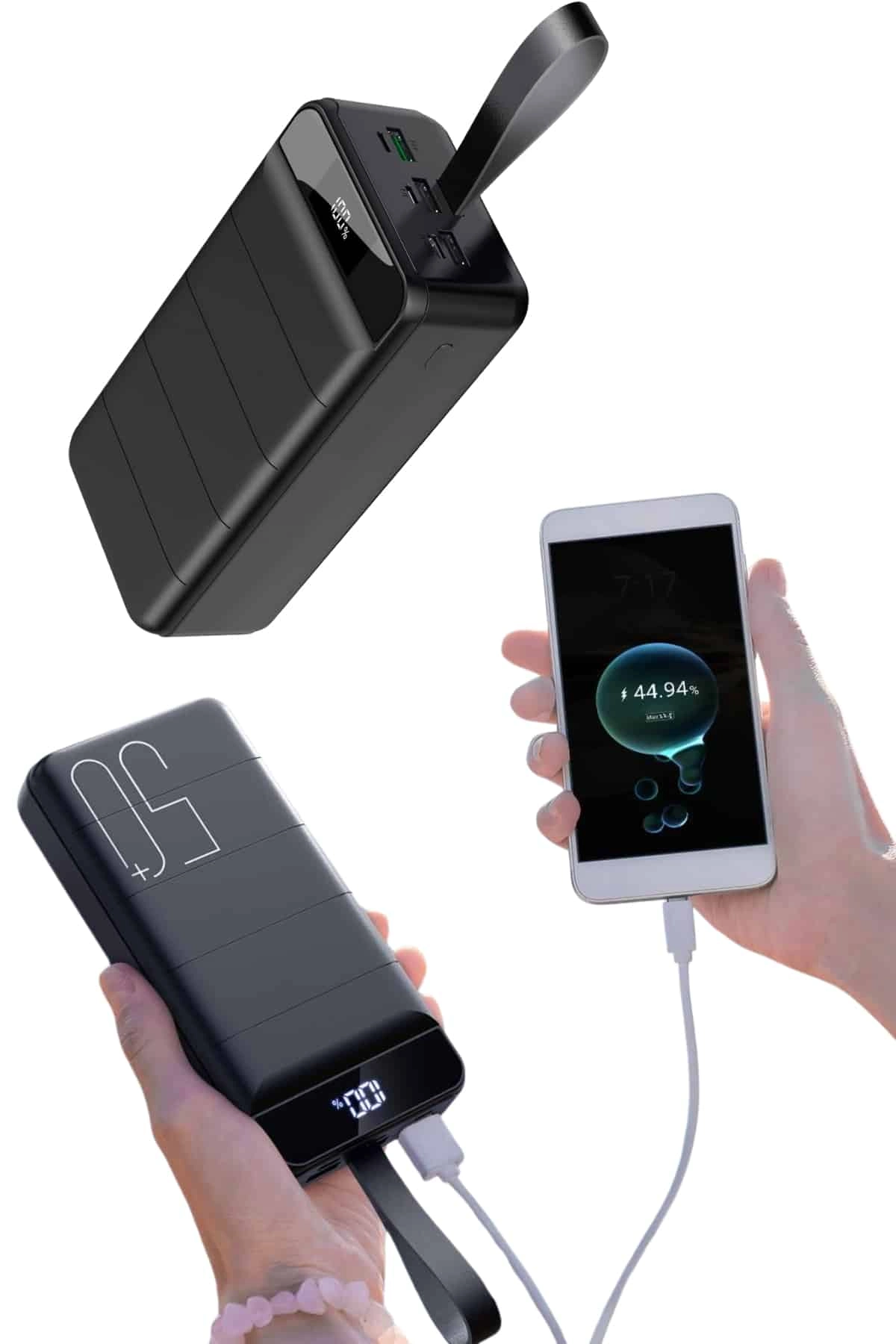 Taşınabilir Powerbank 50.000 Mah 4 Girişli Hızlı Şarj Led Göstergeli Fenerli Şarj ( Lisinya ) Taşınabilir Powerbank 50.000 Mah 4 Girişli Hızlı Şarj Led Göstergeli Fenerli Şarj ( Lisinya )