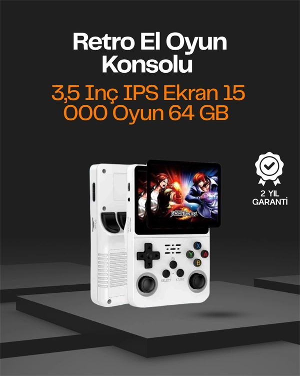 Taşınabilir Retro Oyun Konsolu – 15.000 Oyun, 64 Gb Depolama, Ips Ekran ( Lisinya )