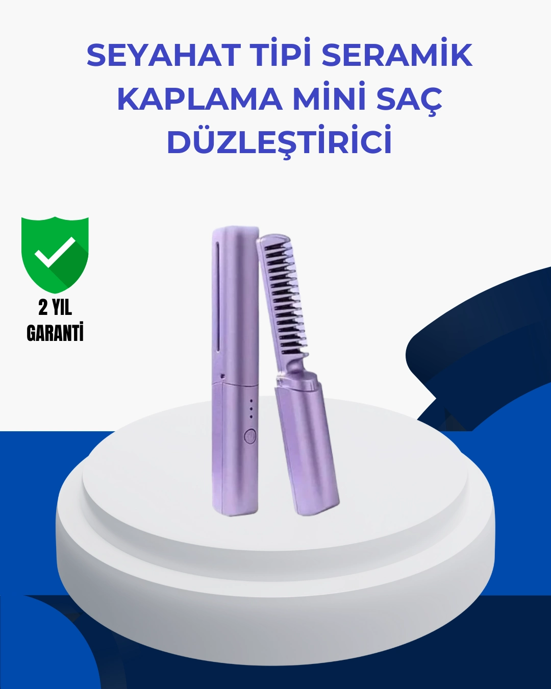 Taşınabilir Saç Düzleştirici Tarak – Ayarlanabilir Isı Kontrollü ( Lisinya )