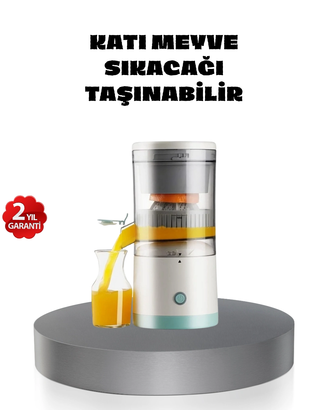 Taşınabilir Şarjlı Katı Meyve Sıkacağı – 45w Güç, 18000 Rpm Hız, 400 Ml Kapasite ( Lisinya )
