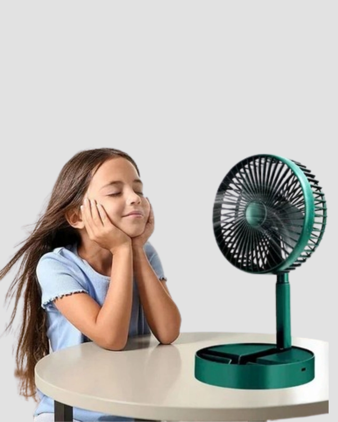 Taşınabilir Şarjlı Mini Fan – Katlanabilir Gövde, 3 Hız Kademesi ( Lisinya )