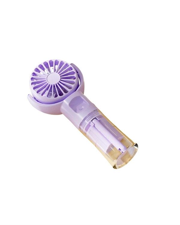 Taşınabilir Şarjlı Su Sisi Püskürtmeli Mini El Fanı – 4 Hız Ayarı, Tip-c Şarjlı, Sessiz Motor ( Lisinya )