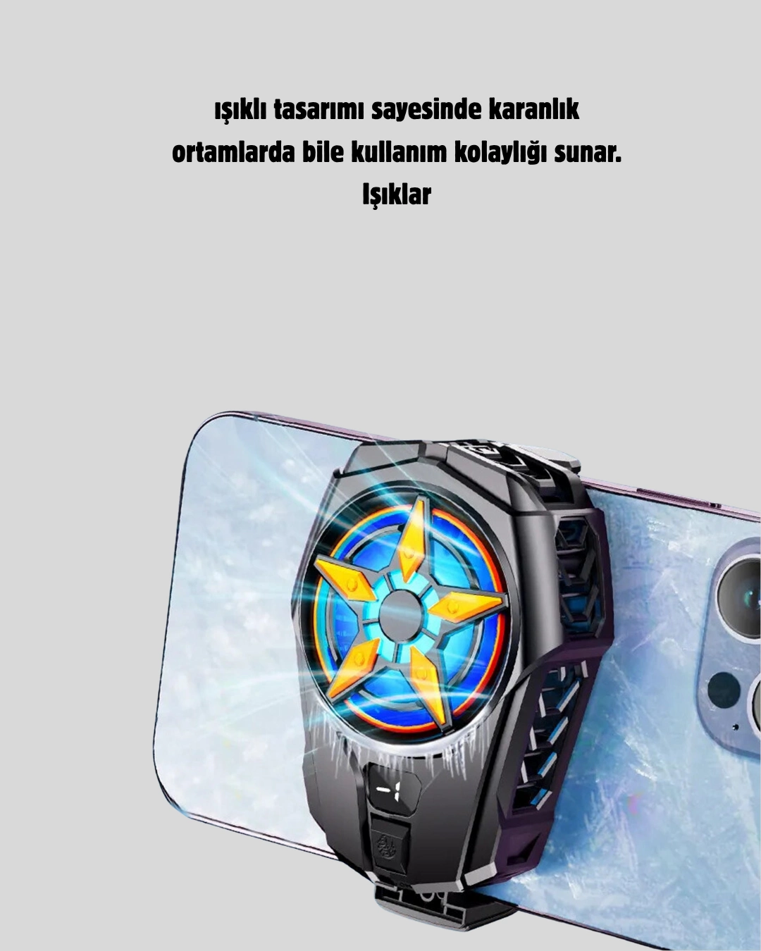 Taşınabilir Şarjlı Telefon Soğutucu – Sessiz Fan Motoru İle Yüksek Performans Koruma ( Lisinya )