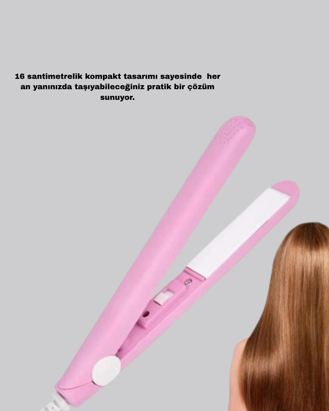 Taşınabilir Seramik Kaplama Mini Saç Düzleştirici – Seyahat Ve Günlük Kullanım İçin İdeal ( Lisinya )
