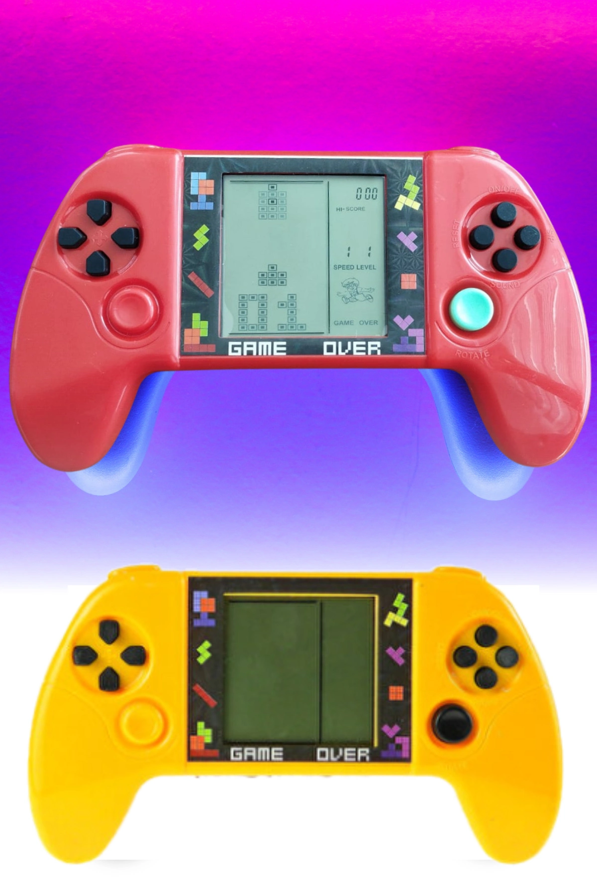 Taşınabilir Tetris Oyun Konsolu Renkli Retro Oyun Aleti Çocuklar İçin Eğlenceli Mini Konsol ( Lisinya )