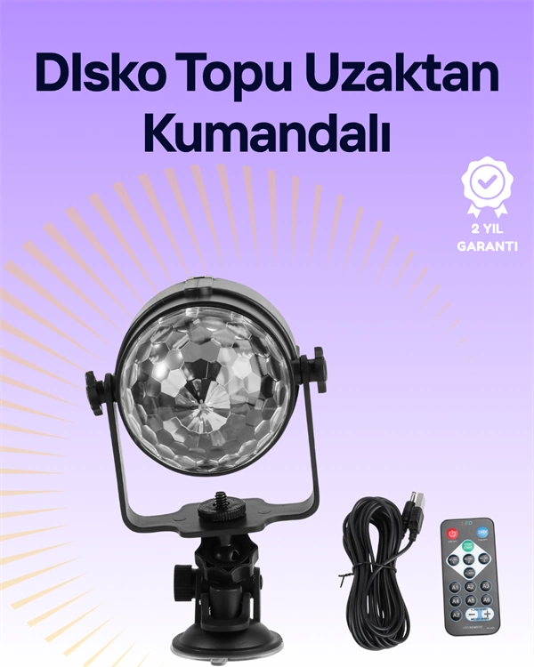 Taşınabilir Ve Dayanıklı Plastik Kristal Led Disko Işığı ( Lisinya )