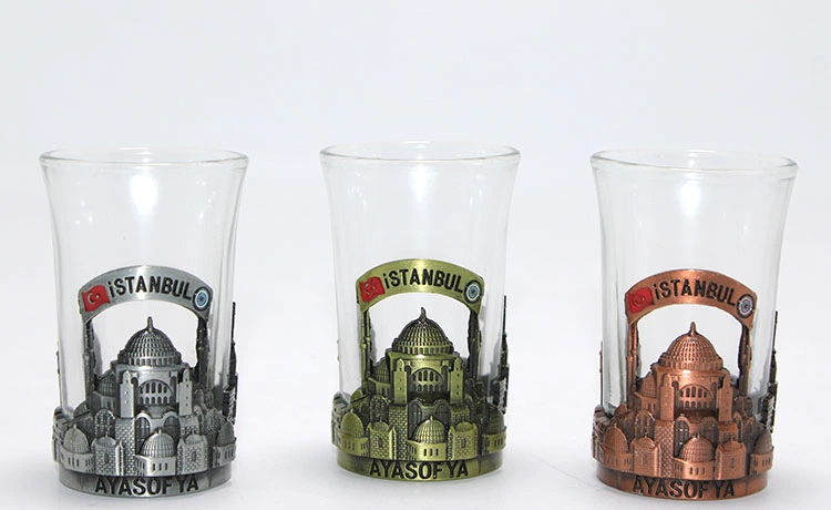 Tekli Metal Cam Bardaklı Shot Bardak ( Lisinya ) Tekli Metal Cam Bardaklı Shot Bardak ( Lisinya )