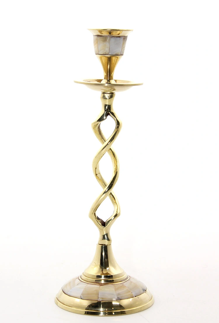 Tekli Pirinç Sedefli Şamdan Model 2 ( Lisinya ) Tekli Pirinç Sedefli Şamdan Model 2 ( Lisinya )