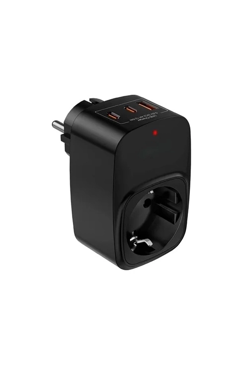 Tekli Yüksek Voltaj Korumalı Duvar Prizi 2x Type-c 1x Usb Çıkışlı Priz Grup Priz Çoğaltıcı Siyah ( Lisinya ) Tekli Yüksek Voltaj Korumalı Duvar Prizi 2x Type-c 1x Usb Çıkışlı Priz Grup Priz Çoğaltıcı Siyah ( Lisinya )
