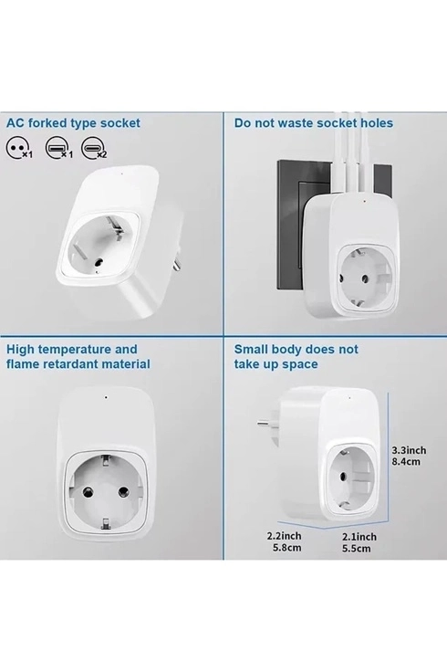 Tekli Yüksek Voltaj Korumalı Duvar Prizi 2x Type-c 1x Usb Çıkışlı Priz Grup Priz Çoğaltıcı Siyah ( Lisinya ) Tekli Yüksek Voltaj Korumalı Duvar Prizi 2x Type-c 1x Usb Çıkışlı Priz Grup Priz Çoğaltıcı Siyah ( Lisinya )
