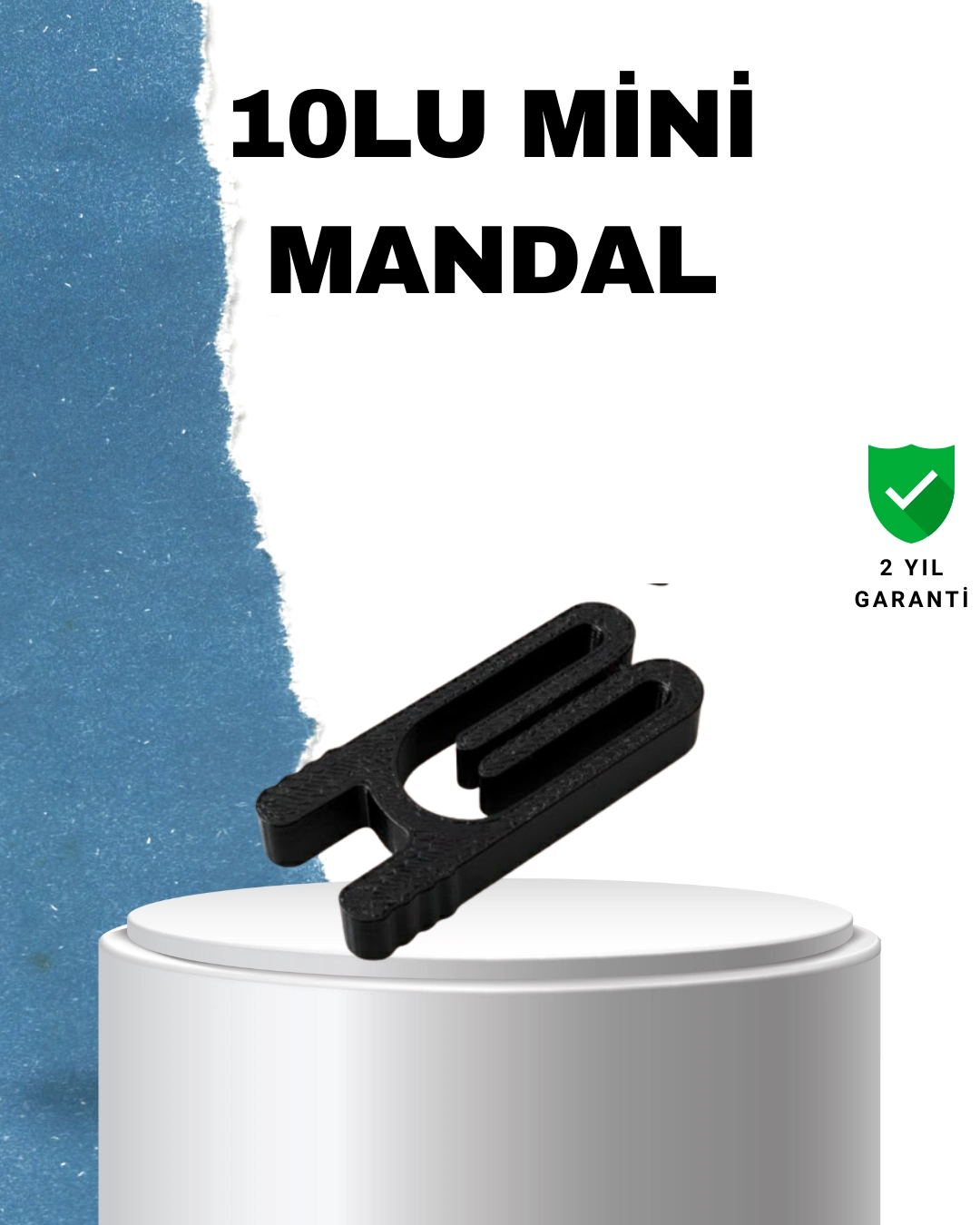 Tekrar Kullanılabilir Poşet Mandalı Siyah 10 Adet ( Lisinya )