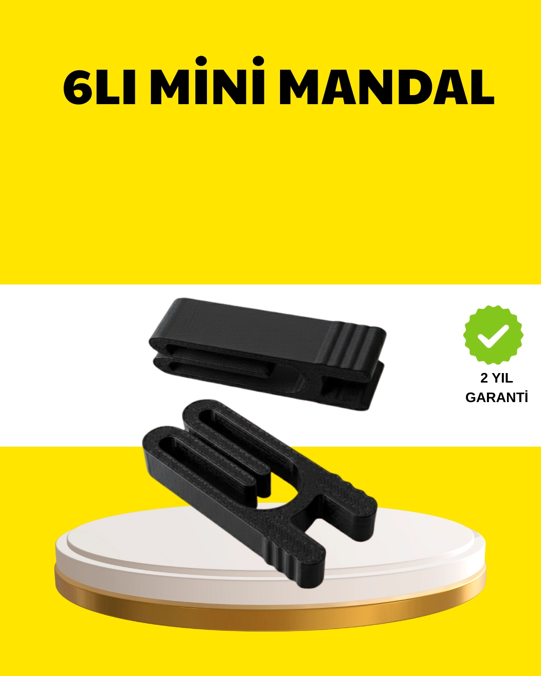 Tekrar Kullanılabilir Poşet Mandalı Siyah 6’lı Set ( Lisinya )