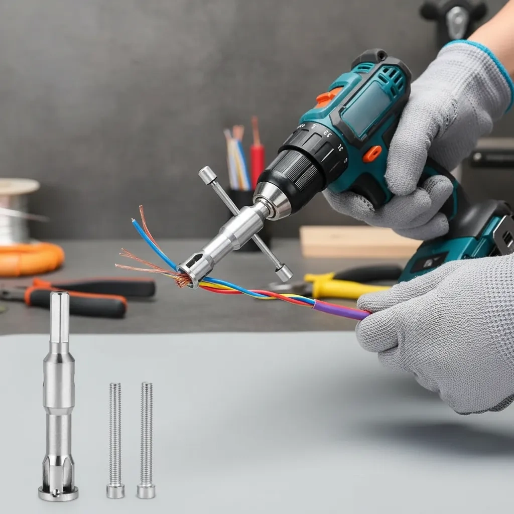 Tel Kablo Soyma Sarma Sıyırma Birleştirme Aparatı El Matkabı Uyumlu ( Lisinya )