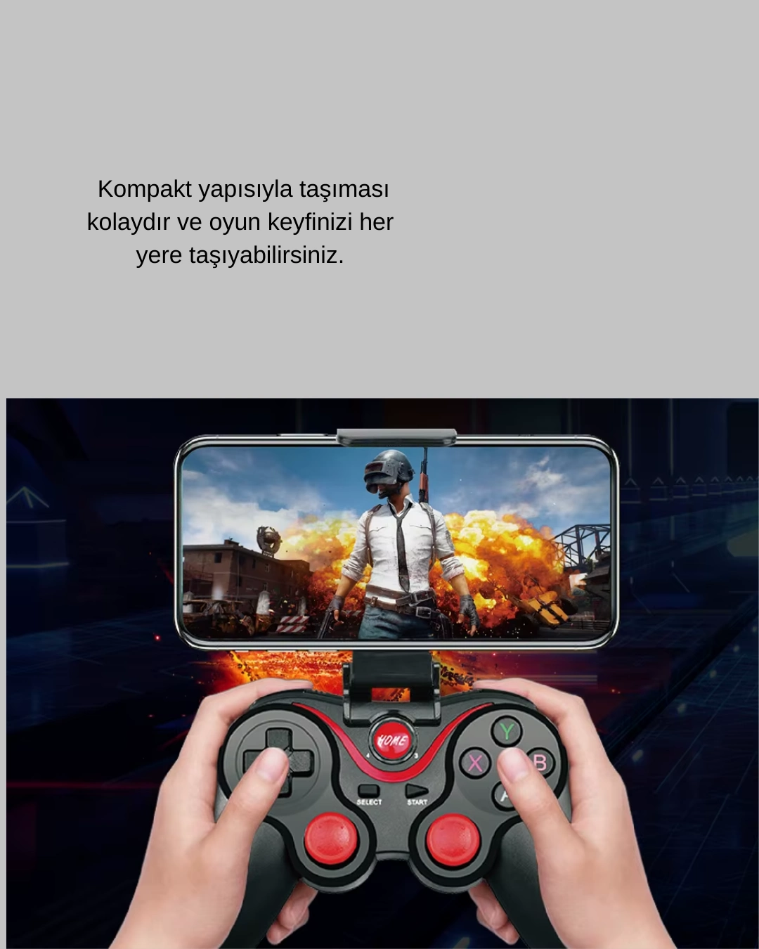 Telefon, Tablet Ve Pc İçin Çok Fonksiyonlu Bluetooth Gamepad ( Lisinya )