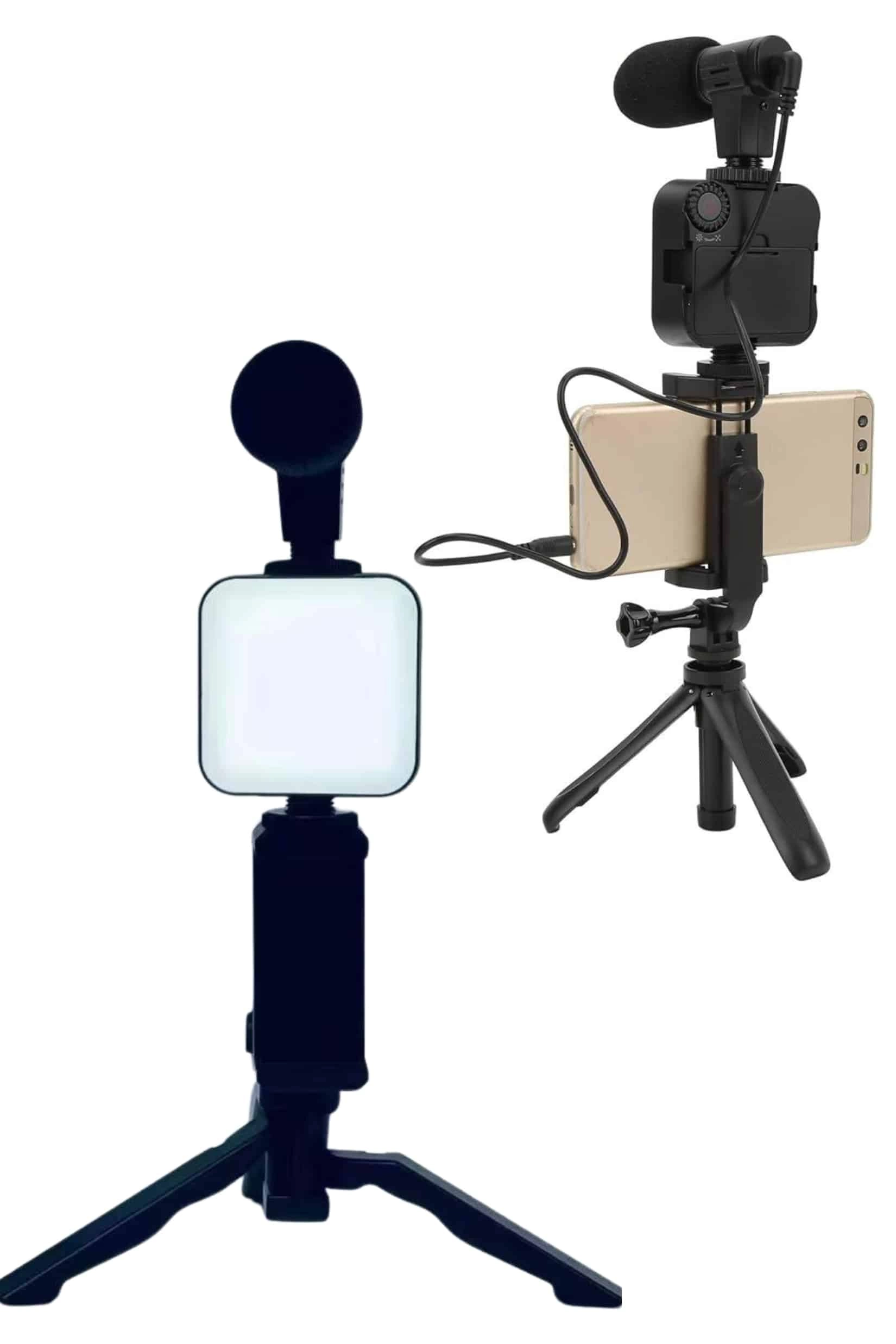 Telefon Tutucu Led Işıklı Kumandalı Mikrofon Telefon Vlog Video Kayıt ( Lisinya ) Telefon Tutucu Led Işıklı Kumandalı Mikrofon Telefon Vlog Video Kayıt ( Lisinya )