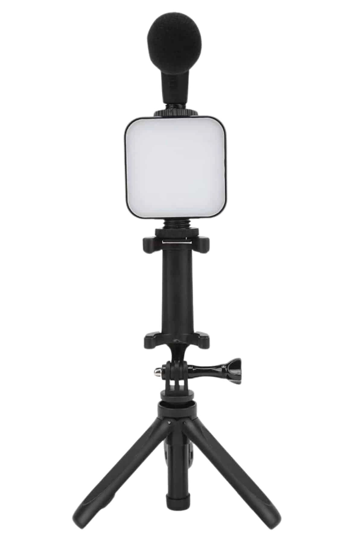 Telefon Tutucu Mini Mikrofonlu Tripod Vlog Çekim Video ( Lisinya )