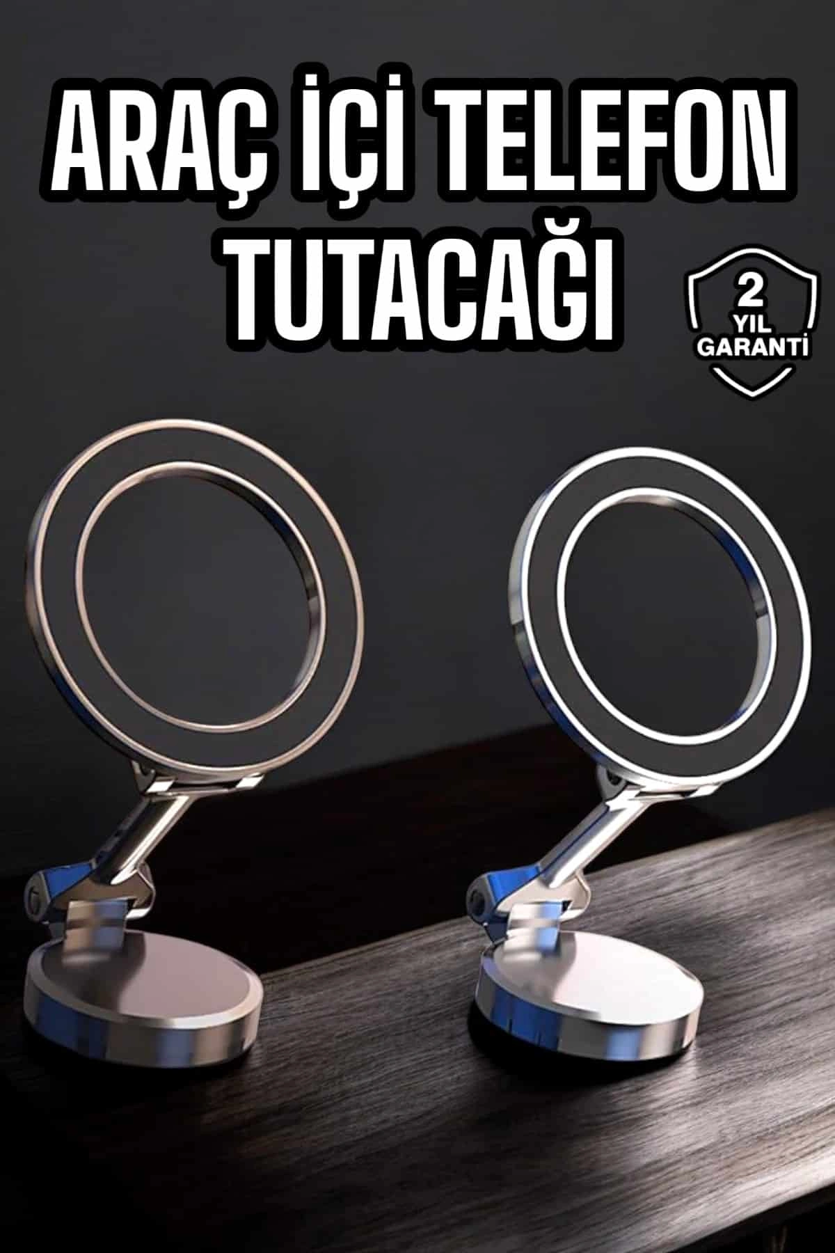 Telefon Tutucu Tüm Arabalara Uyumlu Araç İçi Katlanabilir Manyetik Tasarım ( Lisinya )