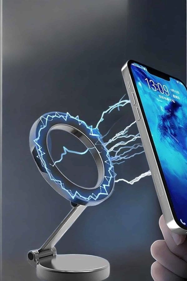 Telefon Tutucu Tüm Arabalara Uyumlu Araç İçi Katlanabilir Manyetik Tasarım ( Lisinya )
