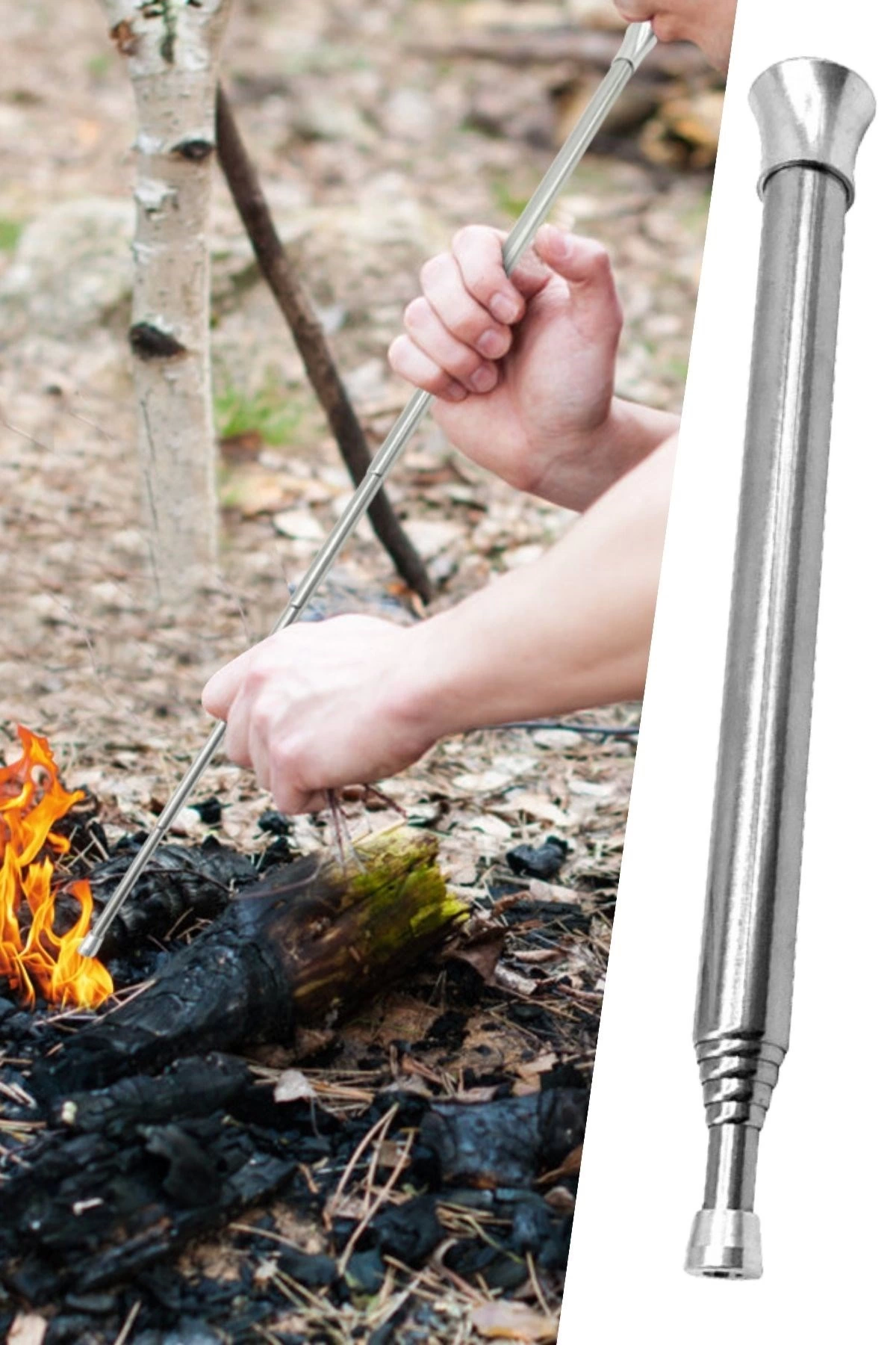 Teleskopik Ateş Başlatıcı Outdoor Üfleme Borusu 63 Cm ( Lisinya ) Teleskopik Ateş Başlatıcı Outdoor Üfleme Borusu 63 Cm ( Lisinya )