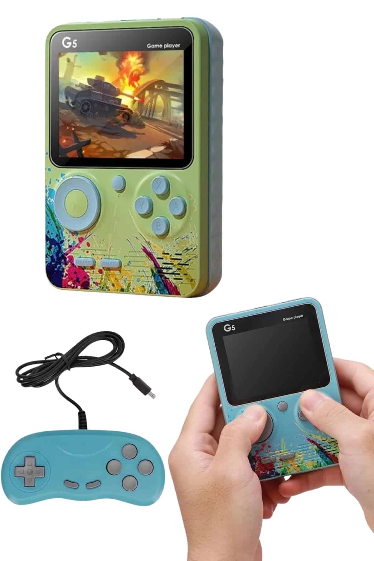 Televizyona Bağlanan Çift Joystick Taşınabilir Klasik Retro Oyunlu ( Lisinya )