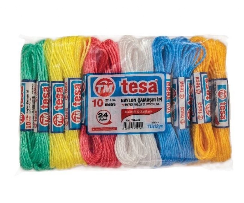 Temsan 10 Metre Naylon Çamaşır İpi 24'lü ( Lisinya ) Temsan 10 Metre Naylon Çamaşır İpi 24'lü ( Lisinya )