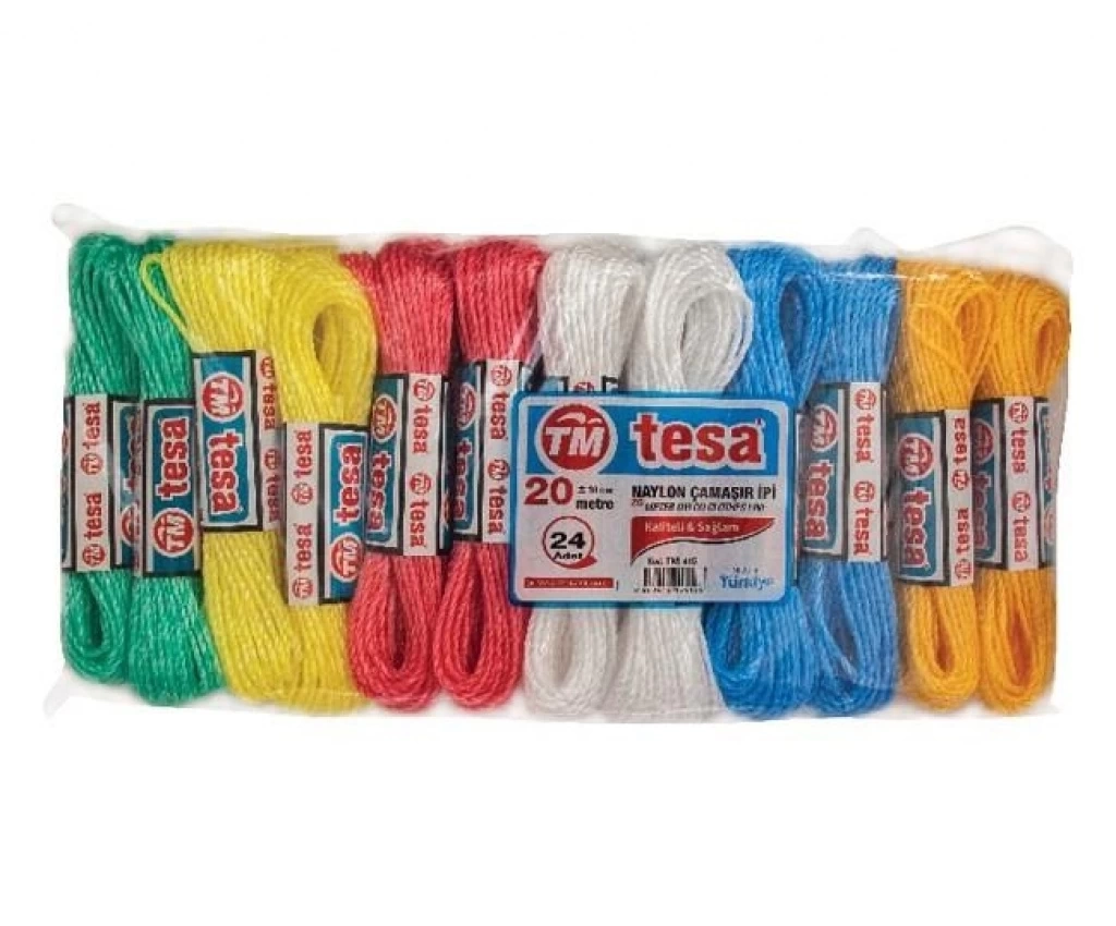 Temsan 20 Metre Naylon Çamaşır İpi 24'lü ( Lisinya ) Temsan 20 Metre Naylon Çamaşır İpi 24'lü ( Lisinya )