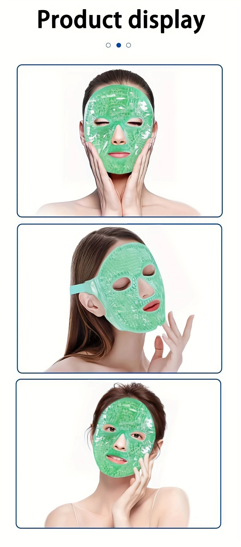 Terapi Jel Yüz Maskesi Soğuk Ve Sıcak Boncuklu Ayarlanabilir Maske (yeşil) ( Lisinya )