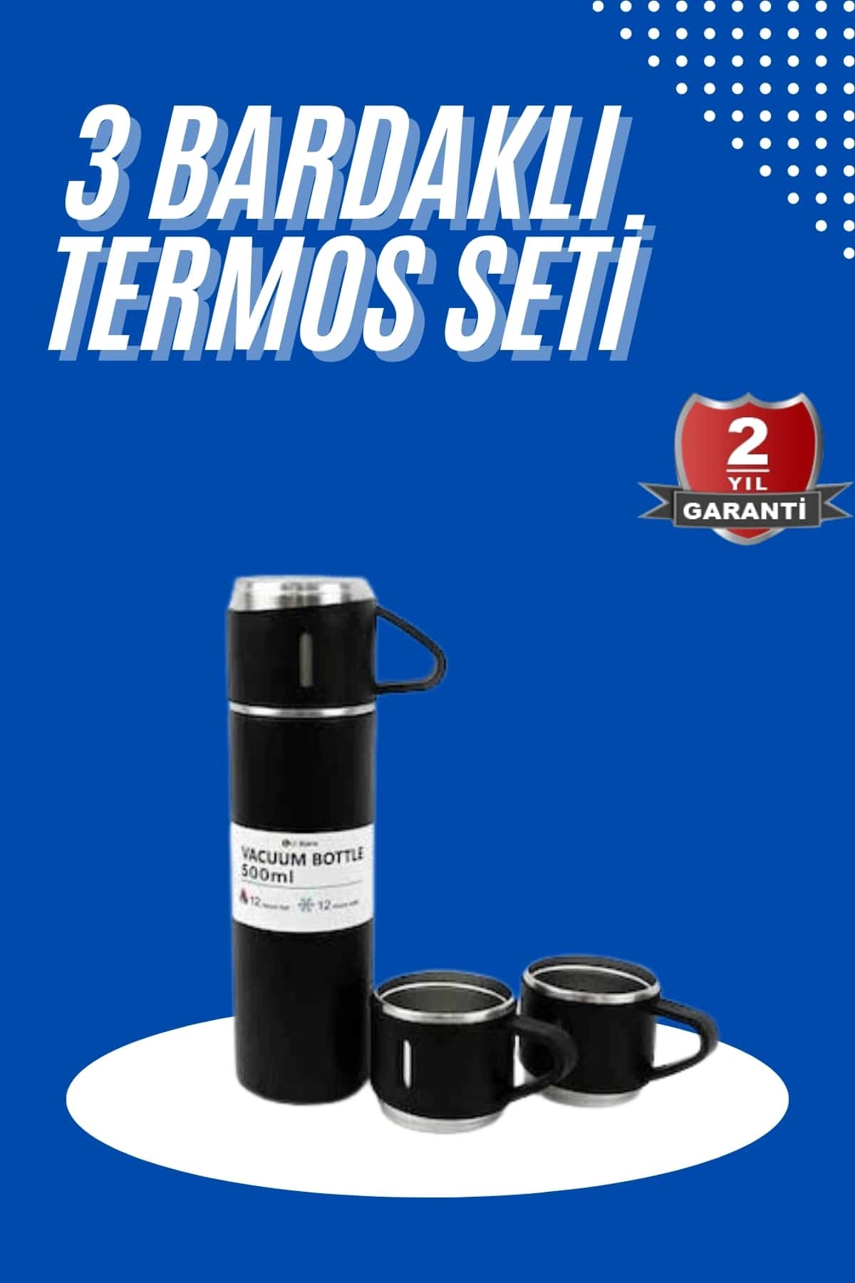 Termos Seti 3'lü Bardak Seti Isı Dayanıklı Siyah Paslanmaz Çelik Vakumlu ( Lisinya ) Termos Seti 3'lü Bardak Seti Isı Dayanıklı Siyah Paslanmaz Çelik Vakumlu ( Lisinya )