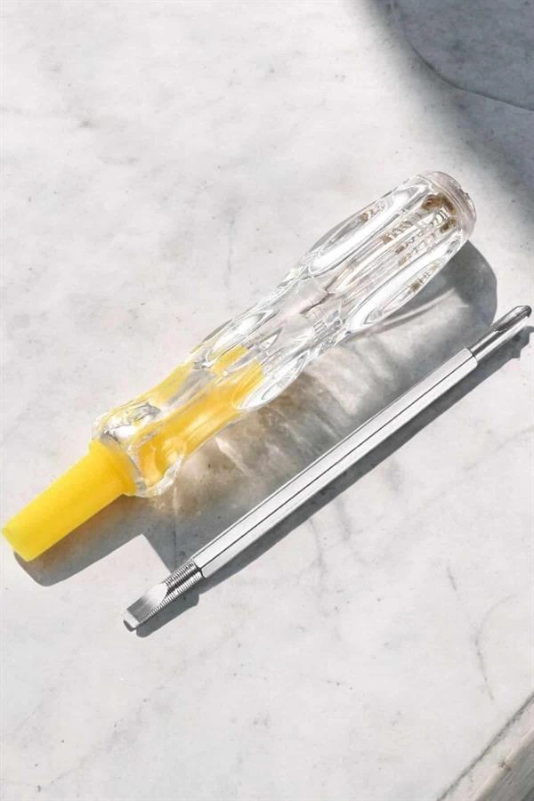 Test Cihazı Kontrol Kalemi Çift Başlıklı Şeffaf Elektrik Testi ( Lisinya )