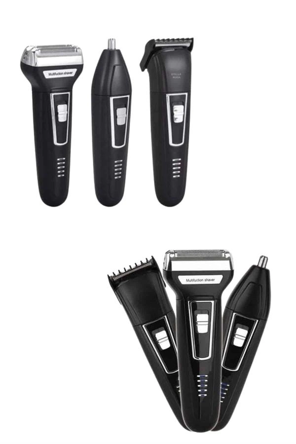 Tıraş Makinesi 3 Başlıklı T Başlıklı Hassas Ciltlere Özel Saç Sakal Vücut Kulak Ve Burun ( Lisinya )
