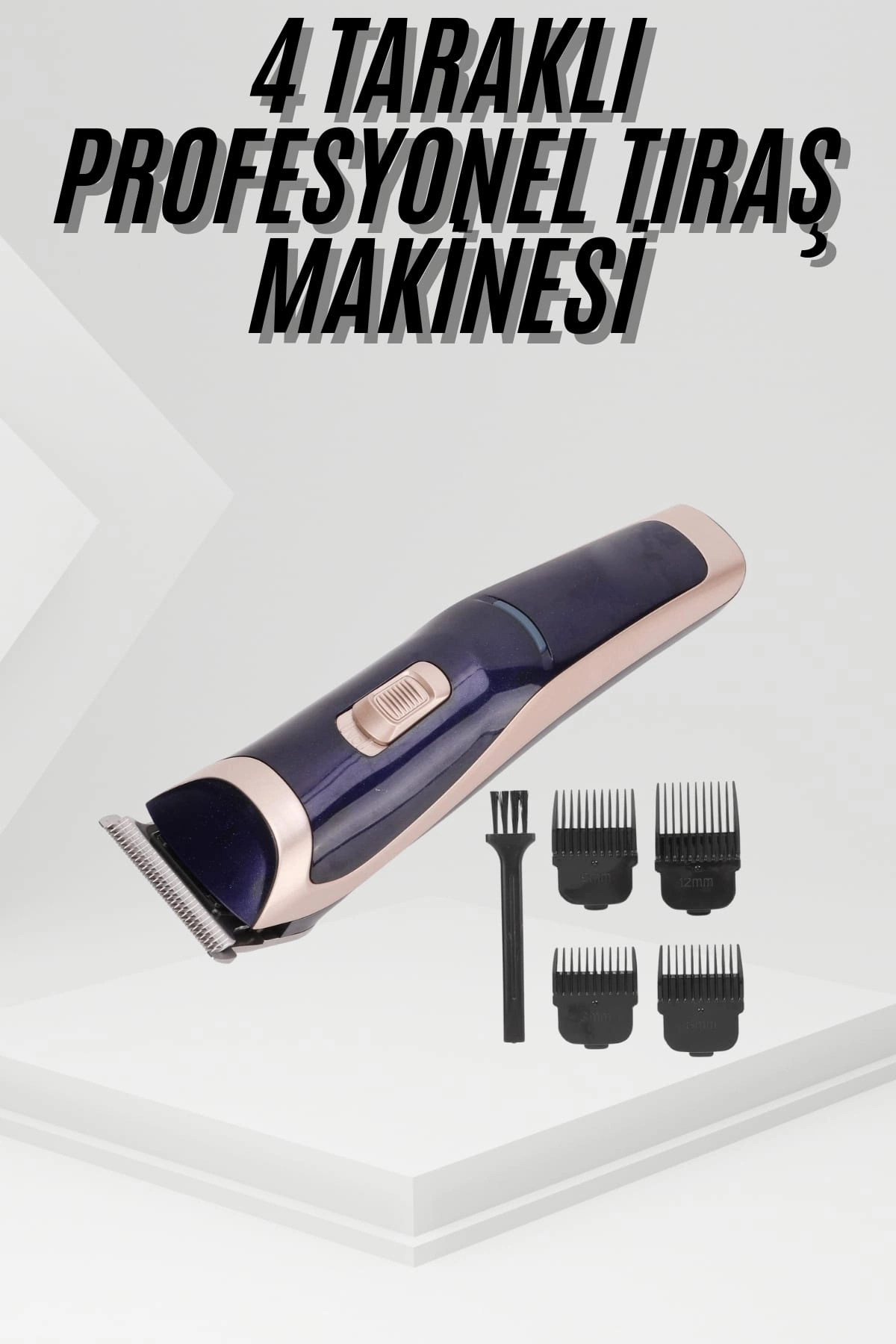 Tıraş Makinesi 4 Başlıklı Paslanmaz Çelik Bıçaklı Tüm Saç Tiplerine Uygun ( Lisinya )