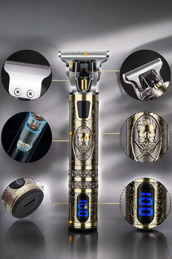 Tıraş Makinesi Çizik Tıraş Paslanmaz Çelik Uzun Ömürlü Şarjlı ( Lisinya )