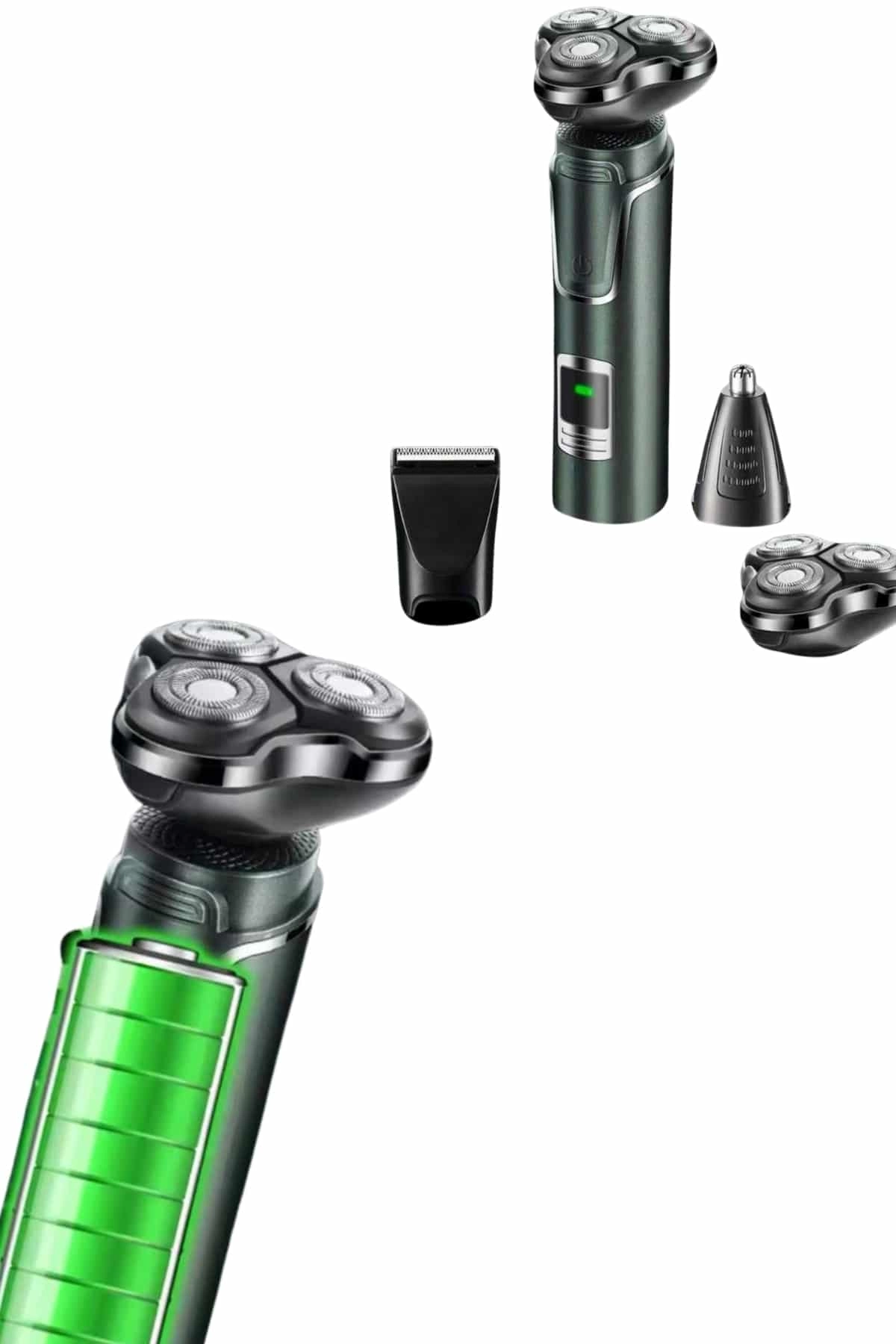 Tıraş Makinesi Profesyonel 3in1 Dijital Göstergeli 3 Başlıklı Erkek Bakım ( Lisinya )