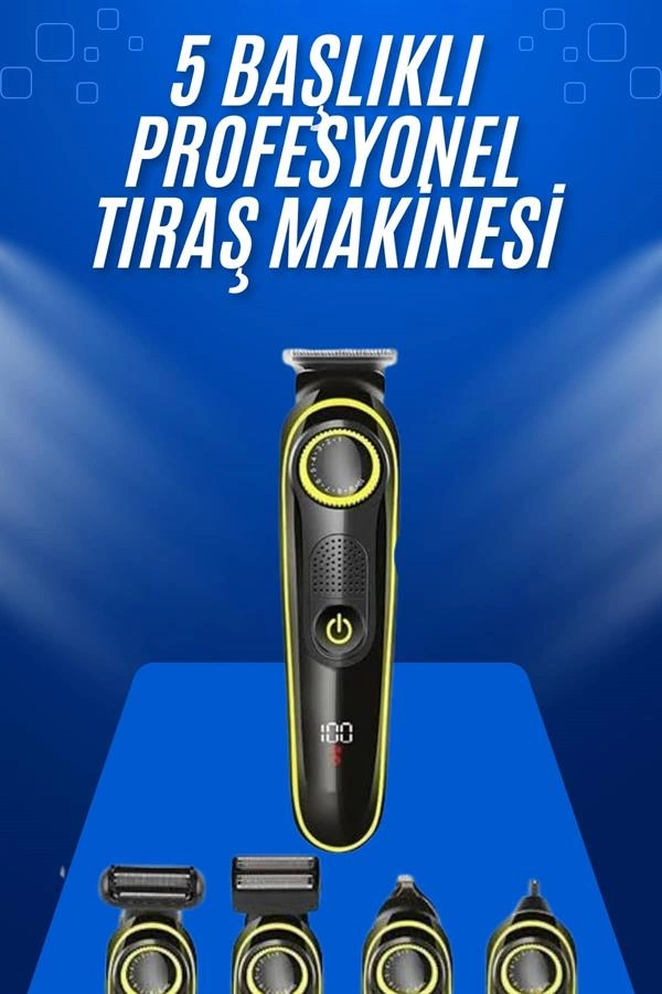 Tıraş Makinesi Şarjlı 5 Başlıklı Burun Ve Kulak Temizleme ( Lisinya )