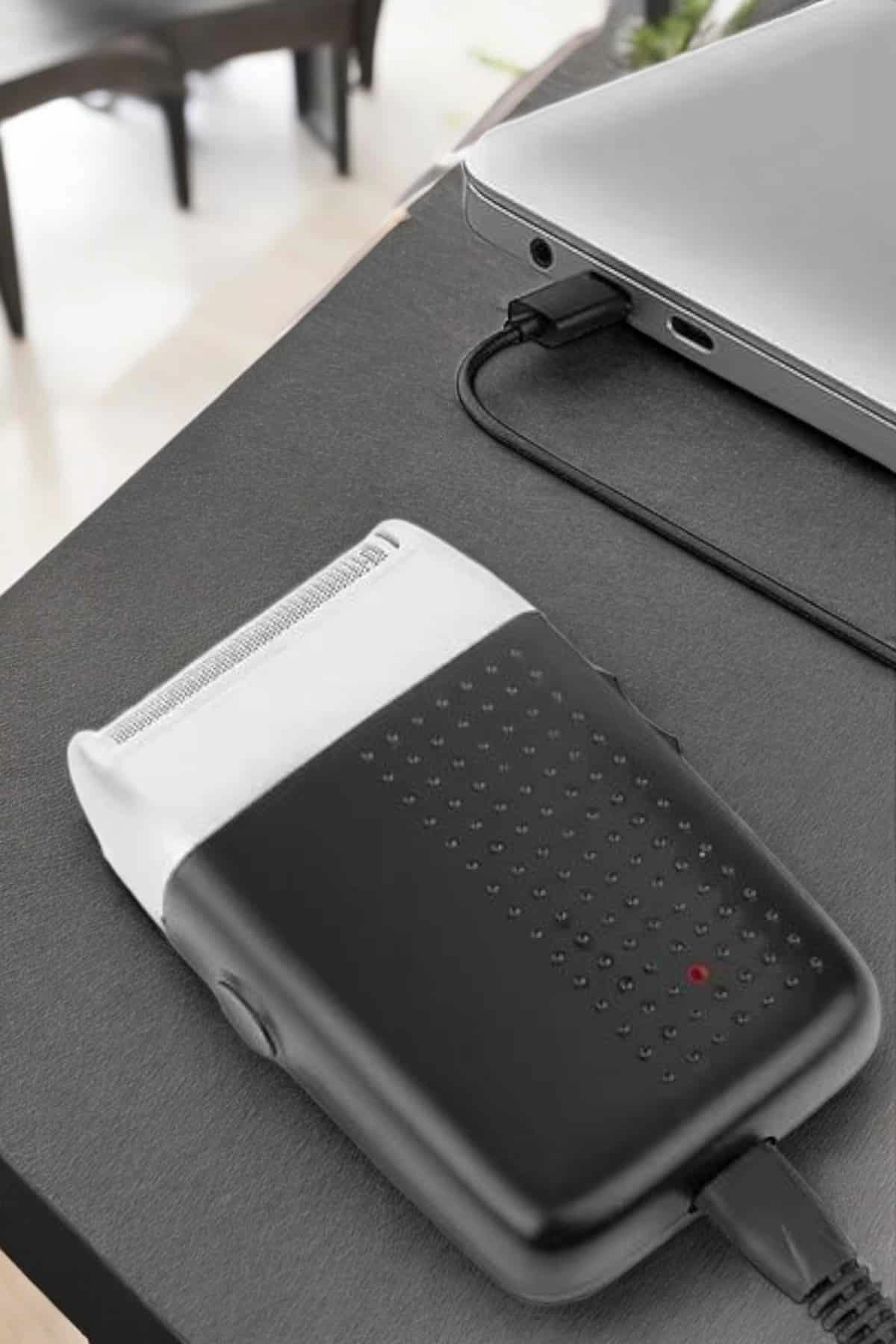 Tıraş Makinesi Sinek Kaydı Paslanmaz Çelik Taşınabilir Şarjlı ( Lisinya )