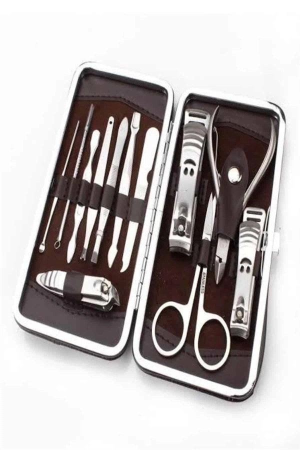 Tırnak Bakımı Tırnak Makası Profesyonel 12 Parça El Ayak Manikür Pedikür Seti ( Lisinya )