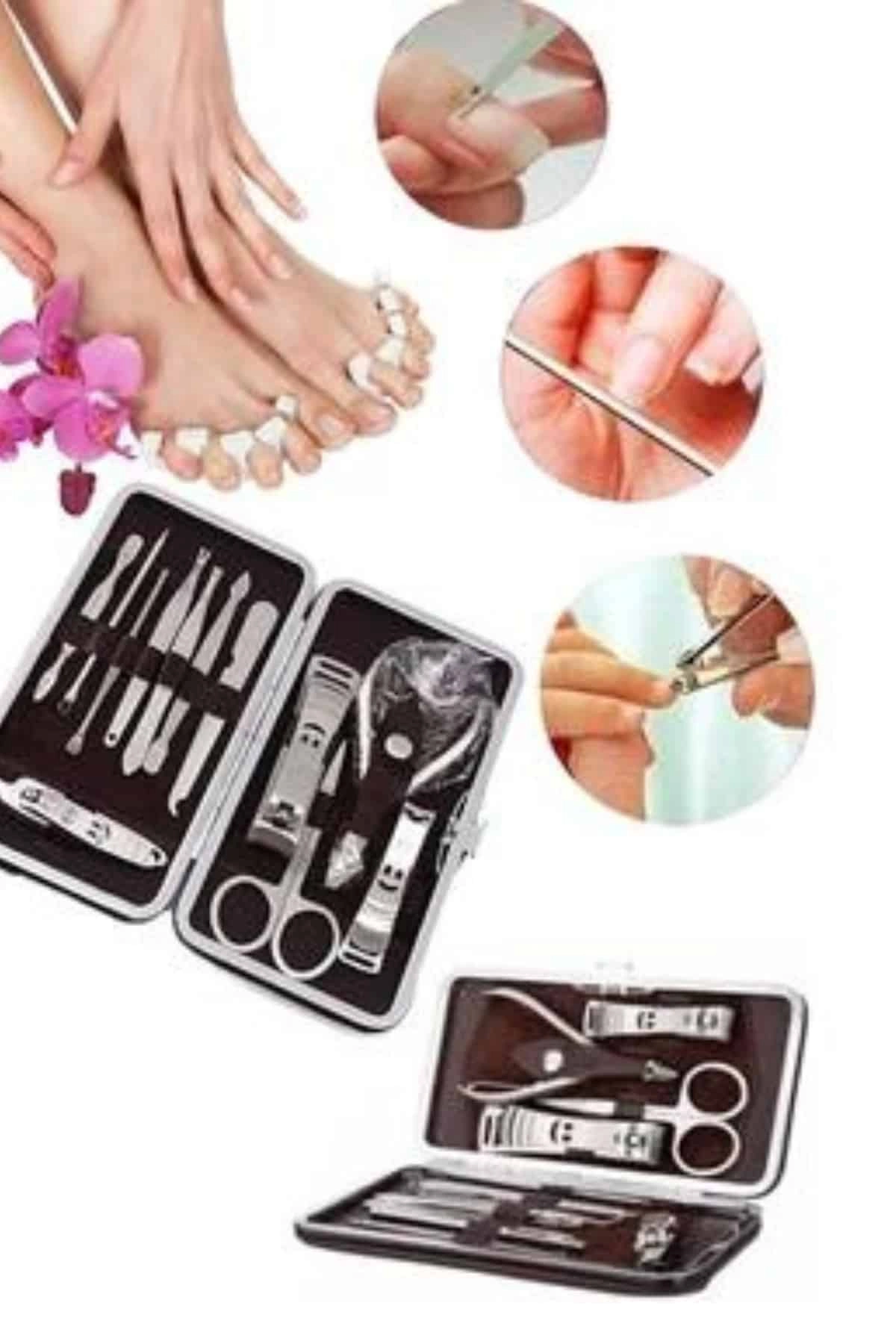 Tırnak Bakımı Tırnak Makası Profesyonel 12 Parça El Ayak Manikür Pedikür Seti ( Lisinya )