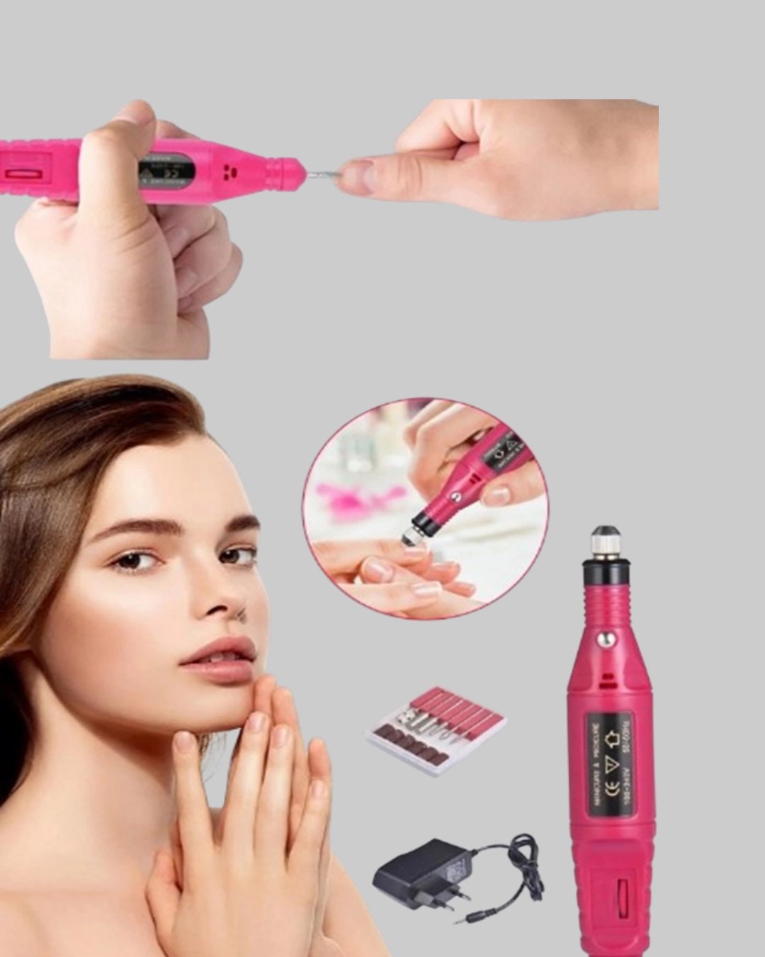 Tırnak Matkap Makinesi – Profesyonel Manikür Pedikür Cihazı, Ayarlanabilir Hız Ve Sessiz Çalışma ( Lisinya )