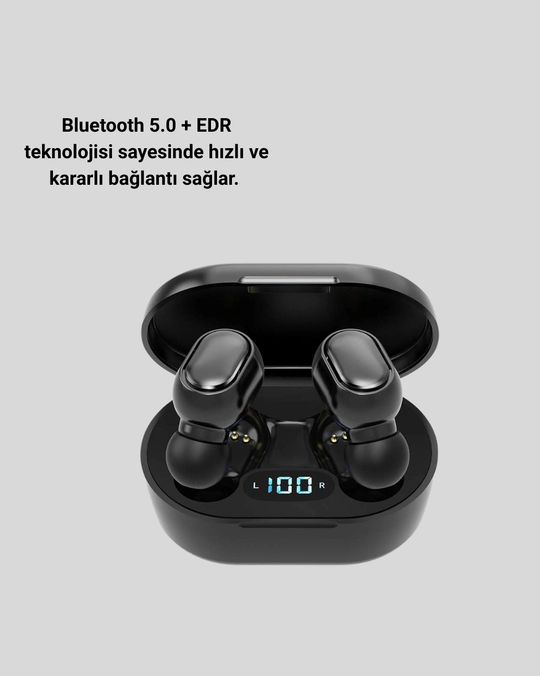 Titanyum Hoparlörlü Kablosuz Bluetooth Kulaklık ( Lisinya )