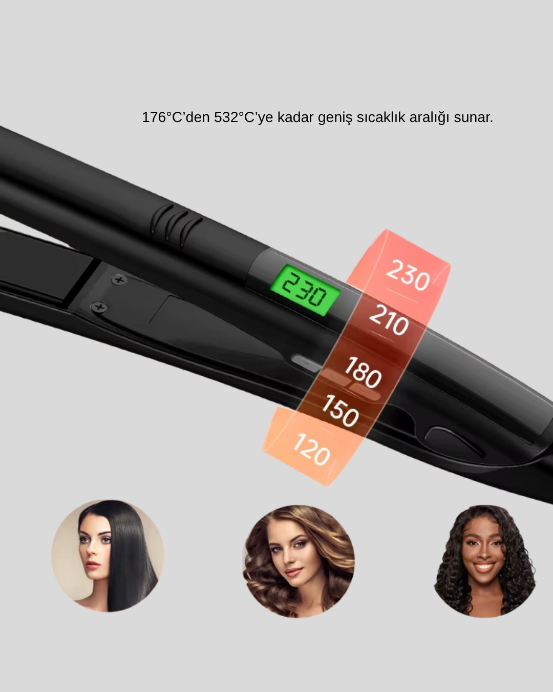 Titanyum Kaplamalı Saç Düzleştirici – Nem Koruma Sensörü ( Lisinya )