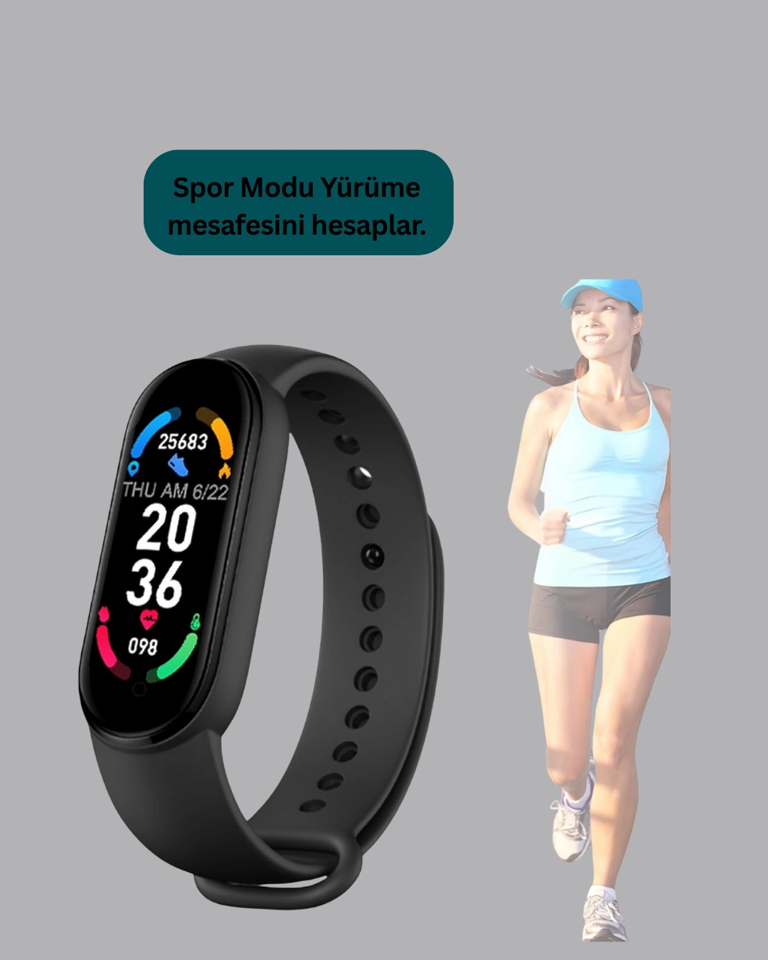 Titreşimli Bildirimli Akıllı Saat – Uyku Analizi Ve Spor Modlarıyla ( Lisinya )