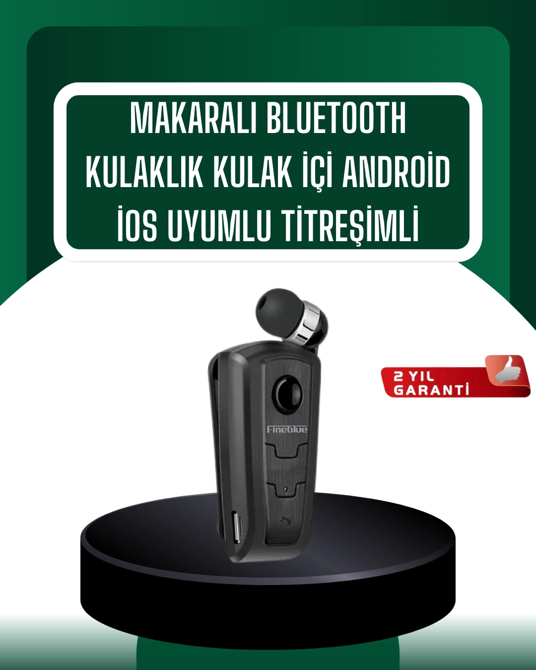 Titreşimli Bluetooth Kulaklık Fineblue F910 Uzun Pil Ömrü ( Lisinya )