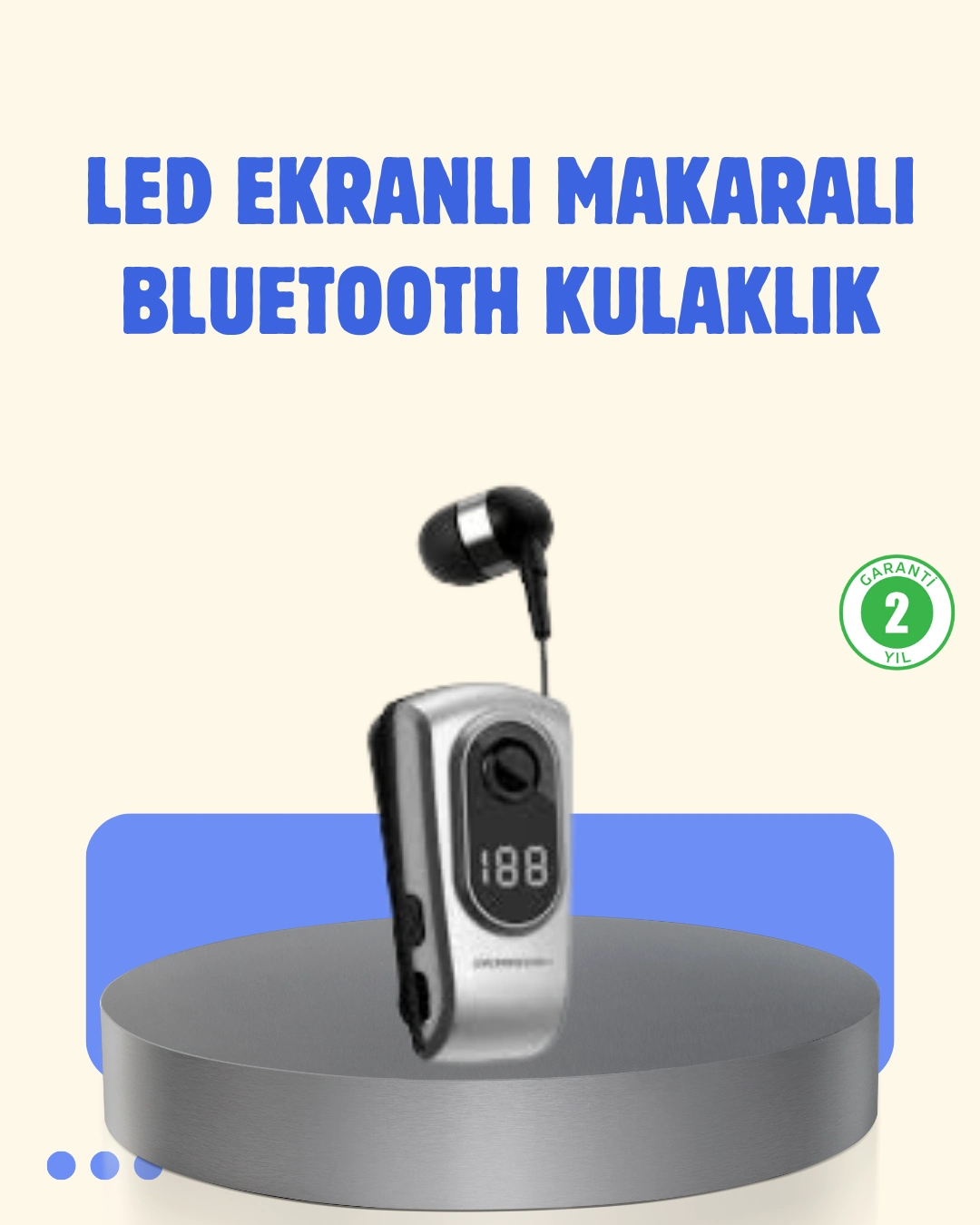 Titreşimli Bluetooth Kulaklık – Uzun Pil Ömrü, Dijital Ekranlı Kablosuz Tasarım ( Lisinya )