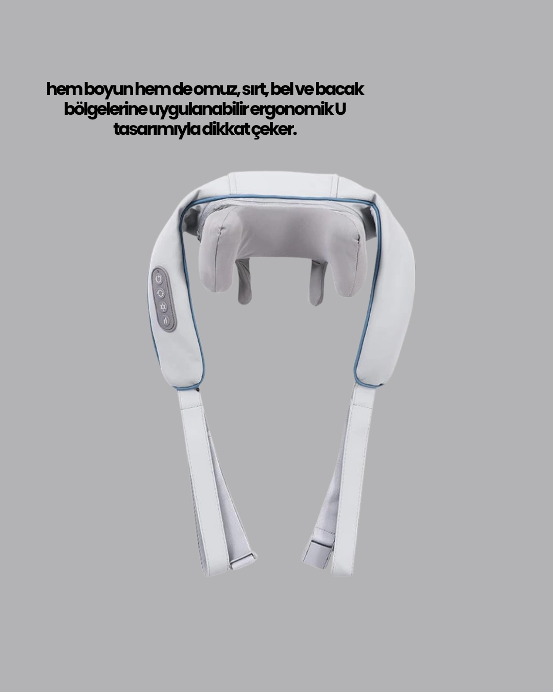 Titreşimli Boyun Masaj Cihazı Isı Terapili Şarjlı Vnb-01 Ergonomik U Tasarım ( Lisinya )