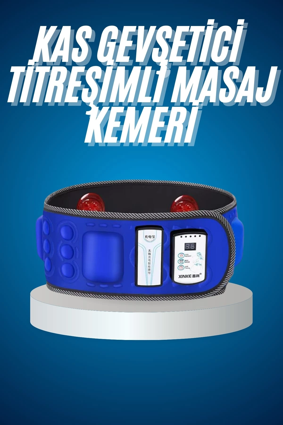 Titreşimli Kas Gevşetici Masaj Kemeri Zayıflama Aleti Bel Bölge Sırt Masaj Aleti ( Lisinya )