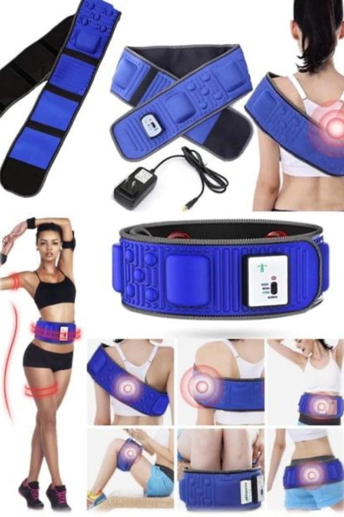 Titreşimli Kas Gevşetici Masaj Kemeri Zayıflama Aleti Bel Bölge Sırt Masaj Aleti ( Lisinya )