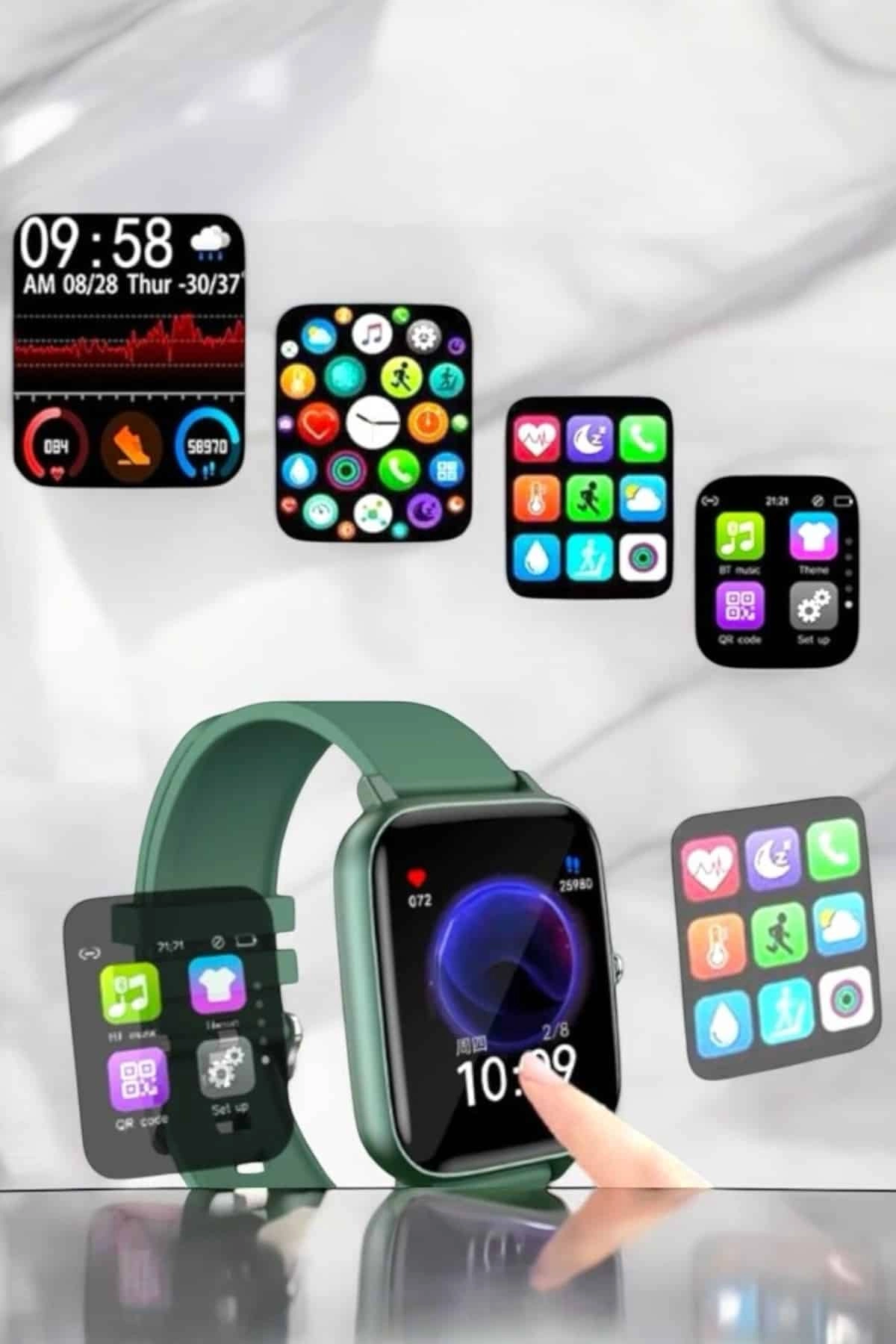 Titreşimli, Sağlık Takipli, Yeni Nesil Akıllı Saat  400mah Batarya Kapasiteli ( Lisinya )