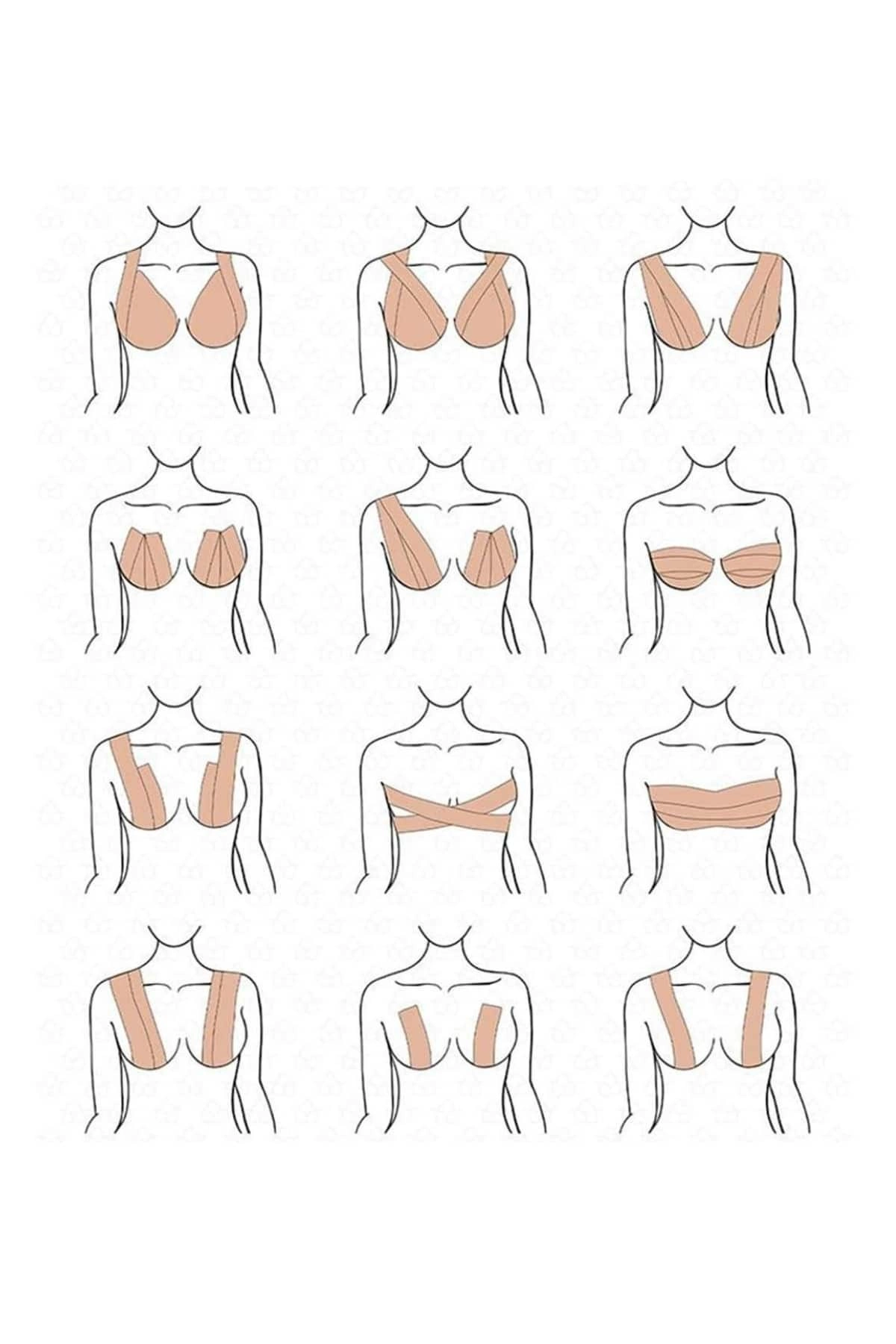 Toparlayıcı Ve Şekillendirici Göğüs Bandı Tere Ve Suya Dayanıklı Hassas Ciltlere Uygun ( Lisinya )